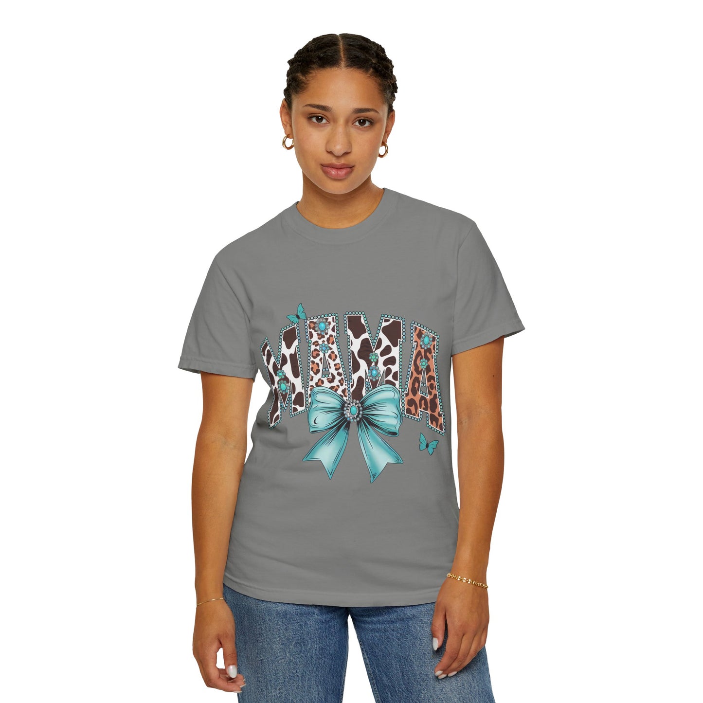 Mama Leopard Print T-shirt, Gift for Moms, Cute Family Shirt, Birthday Present, Casual Wear, Animal Print Tee