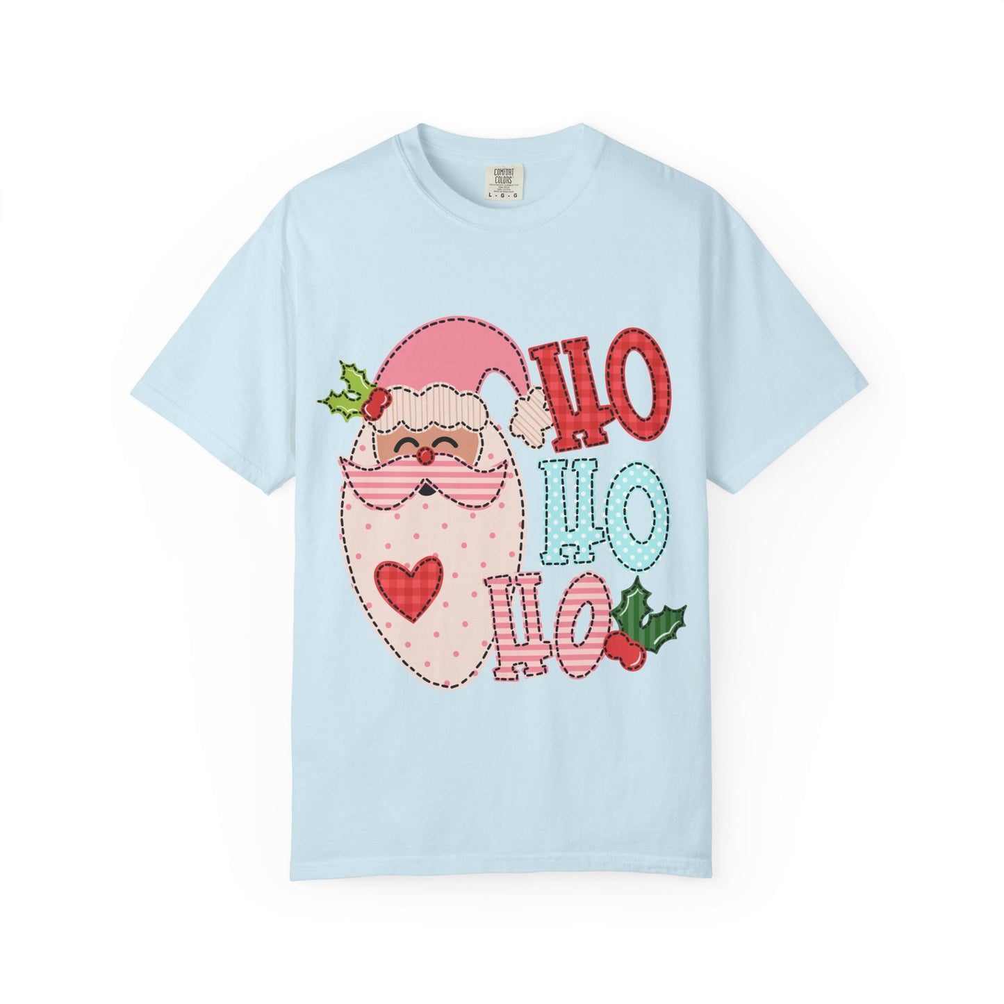 Festive Santa T-shirt | Ho Ho Ho Holiday Tee for Christmas, Unisex Gift, Casual Wear, Family Holiday Fun, Seasonal Apparel
