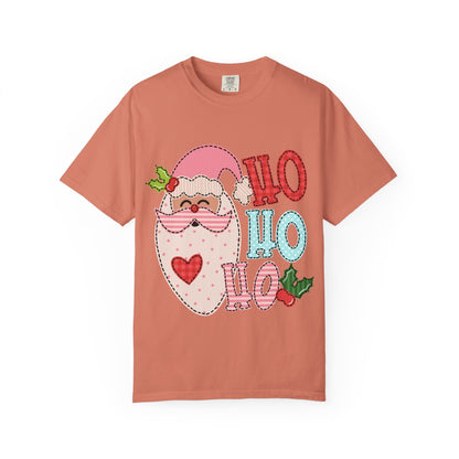 Festive Santa T-shirt | Ho Ho Ho Holiday Tee for Christmas, Unisex Gift, Casual Wear, Family Holiday Fun, Seasonal Apparel