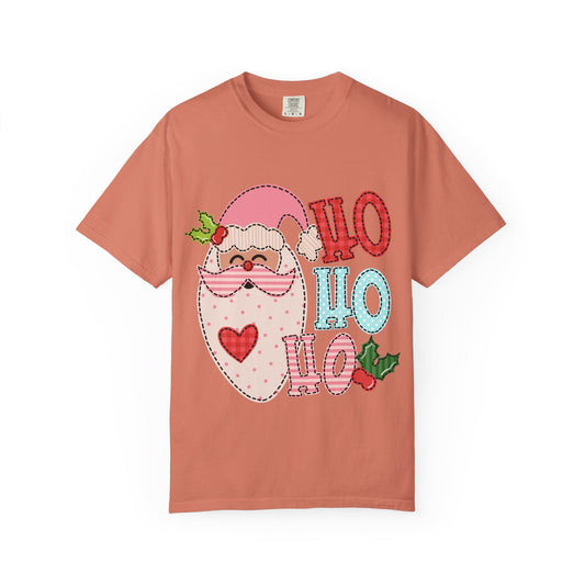 Festive Santa T-shirt | Ho Ho Ho Holiday Tee for Christmas, Unisex Gift, Casual Wear, Family Holiday Fun, Seasonal Apparel