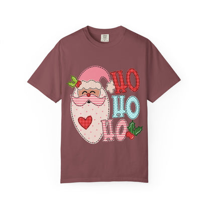 Festive Santa T-shirt | Ho Ho Ho Holiday Tee for Christmas, Unisex Gift, Casual Wear, Family Holiday Fun, Seasonal Apparel