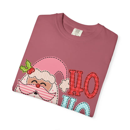 Festive Santa T-shirt | Ho Ho Ho Holiday Tee for Christmas, Unisex Gift, Casual Wear, Family Holiday Fun, Seasonal Apparel