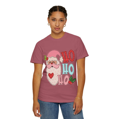 Festive Santa T-shirt | Ho Ho Ho Holiday Tee for Christmas, Unisex Gift, Casual Wear, Family Holiday Fun, Seasonal Apparel