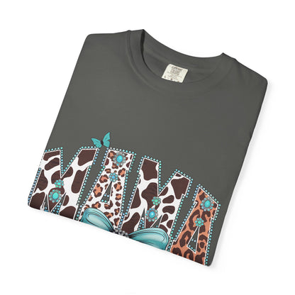 Mama Leopard Print T-shirt, Gift for Moms, Cute Family Shirt, Birthday Present, Casual Wear, Animal Print Tee