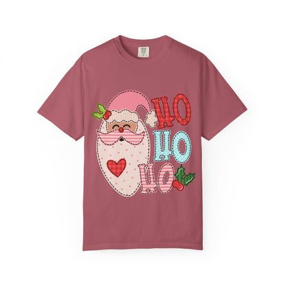 Festive Santa T-shirt | Ho Ho Ho Holiday Tee for Christmas, Unisex Gift, Casual Wear, Family Holiday Fun, Seasonal Apparel
