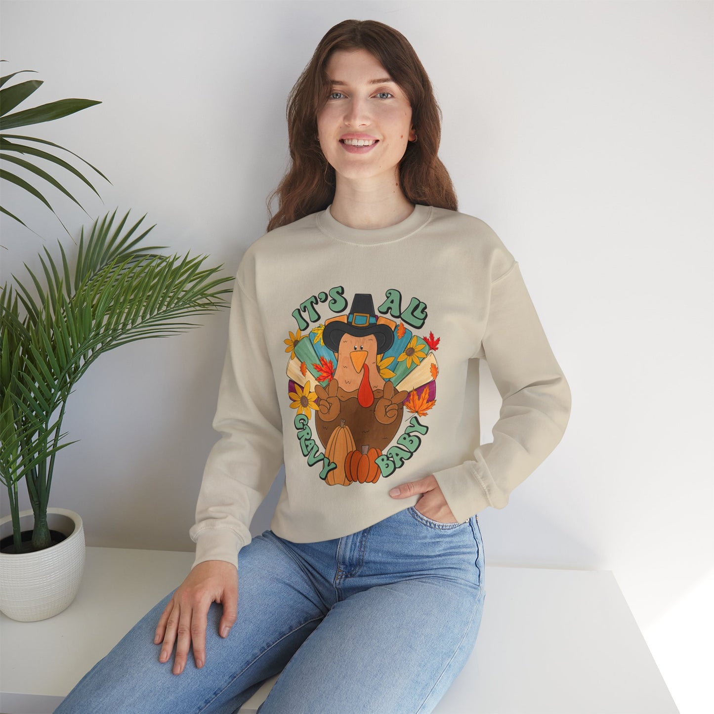 Thanksgiving Turkey Sweatshirt, Cozy Fall Sweater, Unisex Crewneck, Holiday Gift, Autumn Apparel, Thanksgiving Outfit