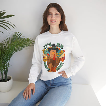 Thanksgiving Turkey Sweatshirt, Cozy Fall Sweater, Unisex Crewneck, Holiday Gift, Autumn Apparel, Thanksgiving Outfit