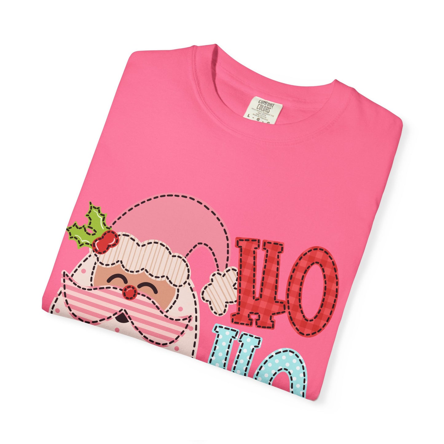Festive Santa T-shirt | Ho Ho Ho Holiday Tee for Christmas, Unisex Gift, Casual Wear, Family Holiday Fun, Seasonal Apparel
