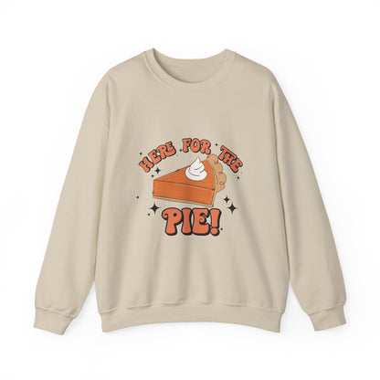 Here for the Pie Sweatshirt | Cozy Fall Crewneck | Thanksgiving Gift | Dessert Lover Apparel | Unisex Sweatshirt