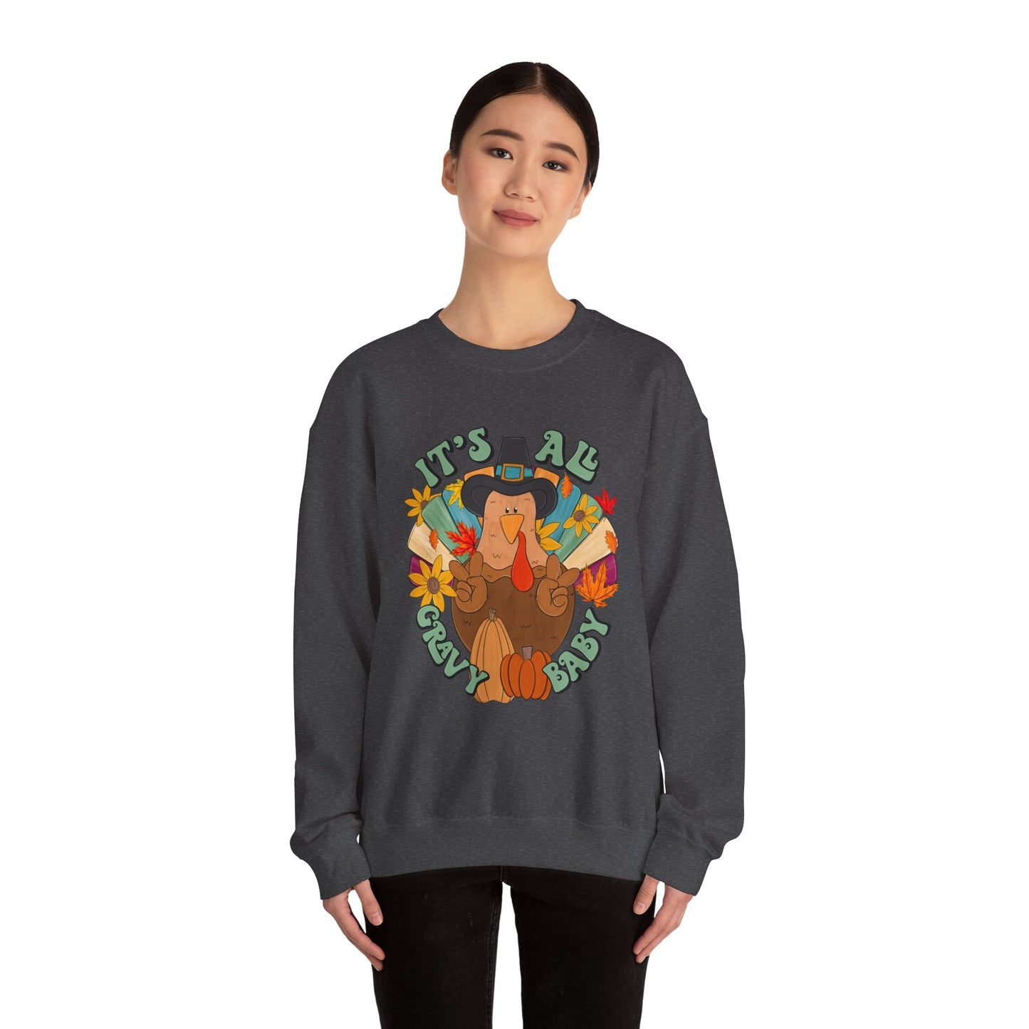 Thanksgiving Turkey Sweatshirt, Cozy Fall Sweater, Unisex Crewneck, Holiday Gift, Autumn Apparel, Thanksgiving Outfit