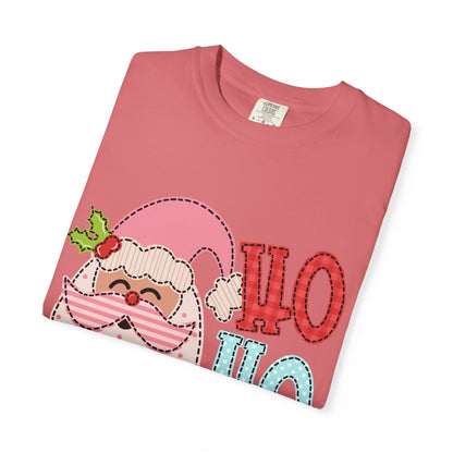 Festive Santa T-shirt | Ho Ho Ho Holiday Tee for Christmas, Unisex Gift, Casual Wear, Family Holiday Fun, Seasonal Apparel