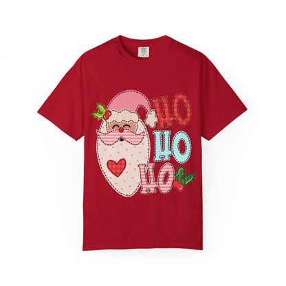 Festive Santa T-shirt | Ho Ho Ho Holiday Tee for Christmas, Unisex Gift, Casual Wear, Family Holiday Fun, Seasonal Apparel