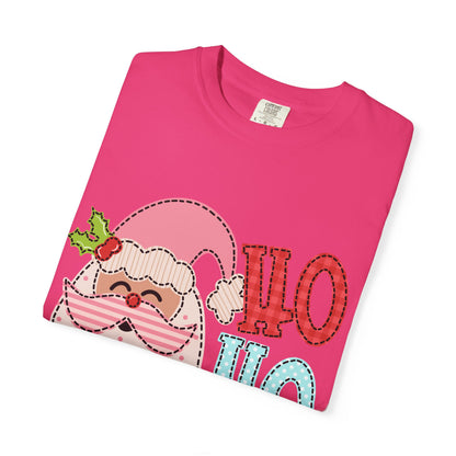 Festive Santa T-shirt | Ho Ho Ho Holiday Tee for Christmas, Unisex Gift, Casual Wear, Family Holiday Fun, Seasonal Apparel