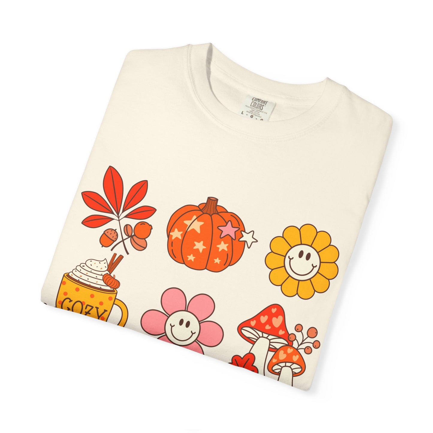 Cozy Fall T-shirt, Cute Autumn Tee, Seasonal Apparel, Fall Vibes Shirt, Unisex Graphic Tee, Gift for Fall Enthusiasts