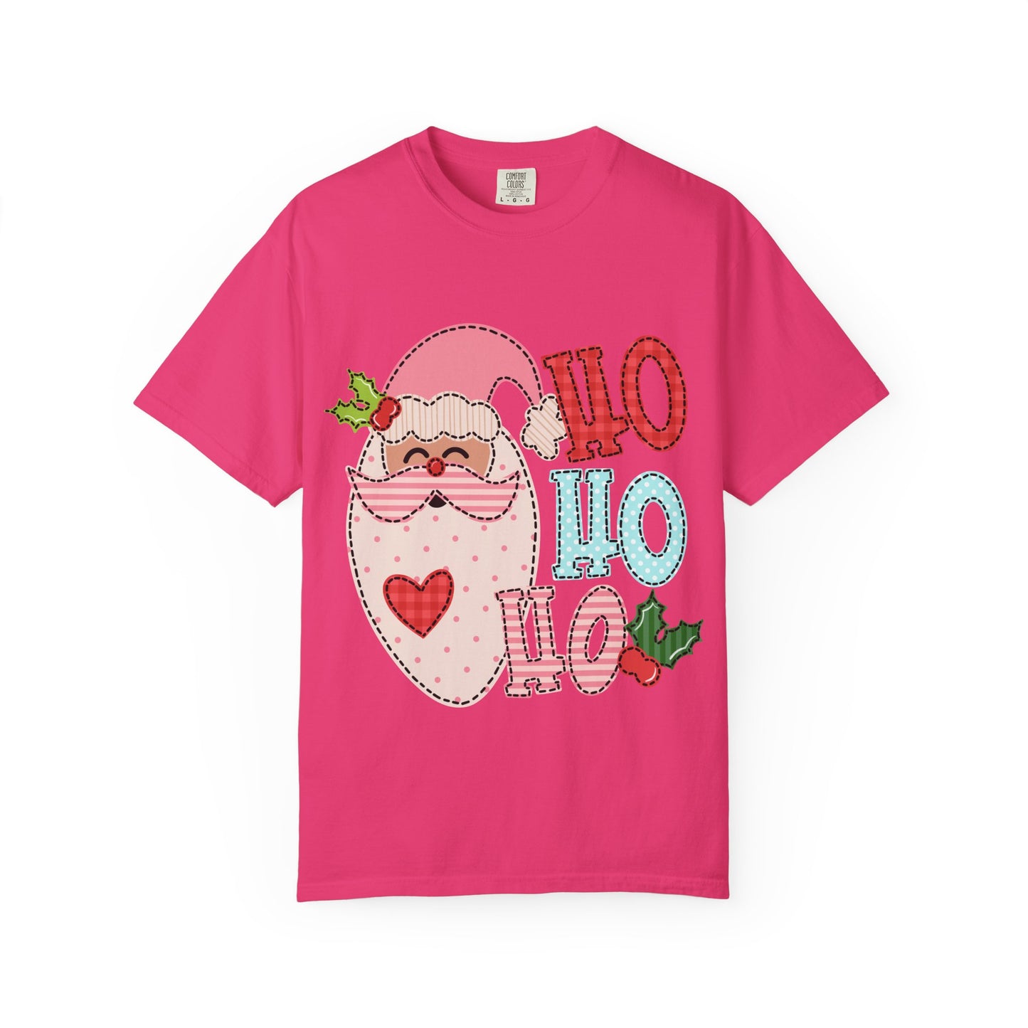 Festive Santa T-shirt | Ho Ho Ho Holiday Tee for Christmas, Unisex Gift, Casual Wear, Family Holiday Fun, Seasonal Apparel