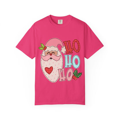 Festive Santa T-shirt | Ho Ho Ho Holiday Tee for Christmas, Unisex Gift, Casual Wear, Family Holiday Fun, Seasonal Apparel