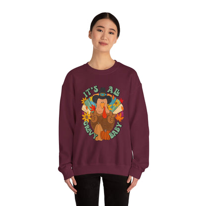 Thanksgiving Turkey Sweatshirt, Cozy Fall Sweater, Unisex Crewneck, Holiday Gift, Autumn Apparel, Thanksgiving Outfit