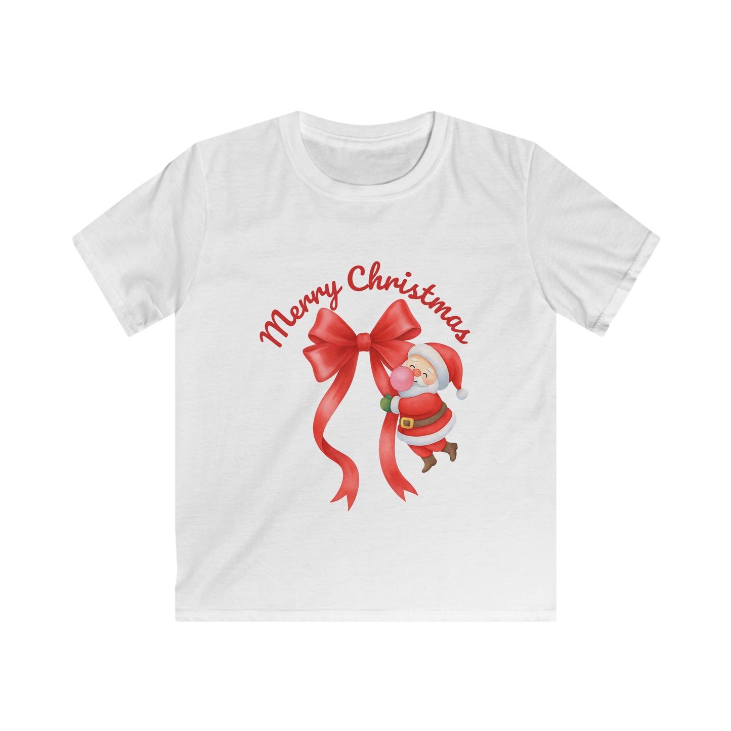 Christmas Kids Tee, Merry Christmas Shirt, Holiday T-Shirt, Santa Graphic Tee, Festive Youth Top