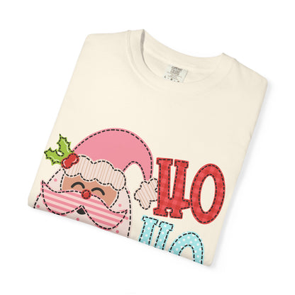 Festive Santa T-shirt | Ho Ho Ho Holiday Tee for Christmas, Unisex Gift, Casual Wear, Family Holiday Fun, Seasonal Apparel