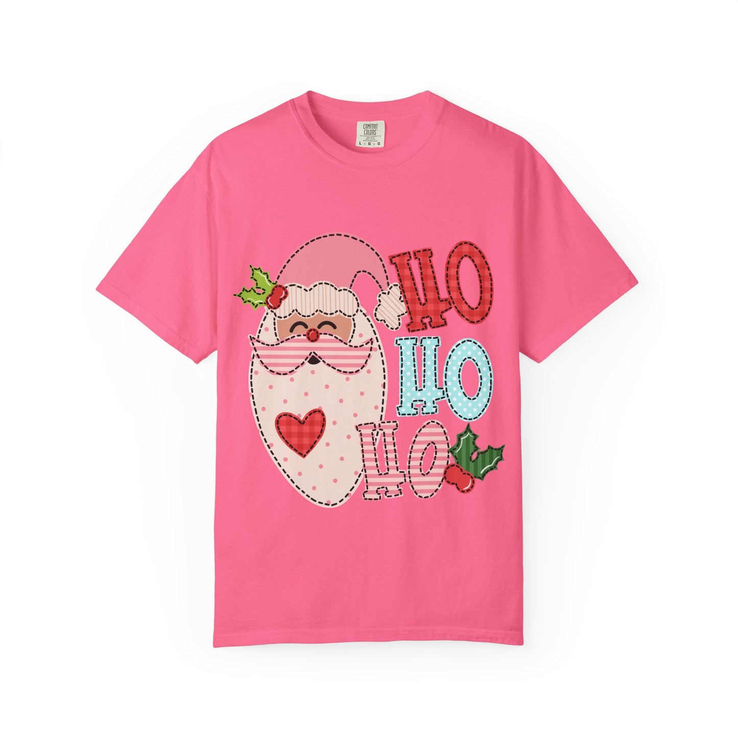 Festive Santa T-shirt | Ho Ho Ho Holiday Tee for Christmas, Unisex Gift, Casual Wear, Family Holiday Fun, Seasonal Apparel